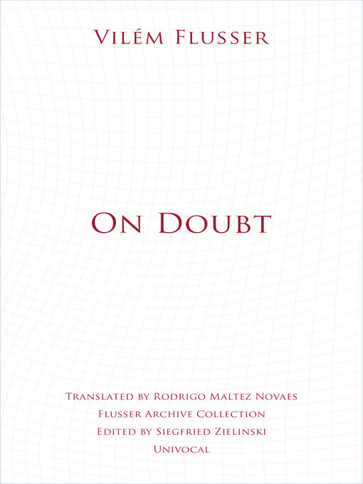 Title details for On Doubt by Vilém Flusser - Available